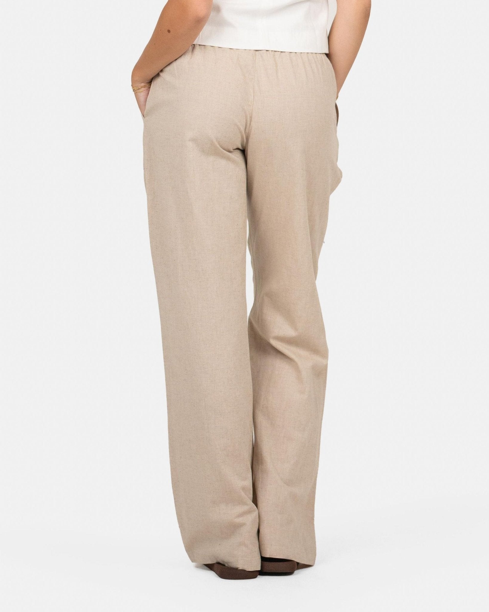 Hørbukser Lavtaljede Beige | Skagen - clothing.dk